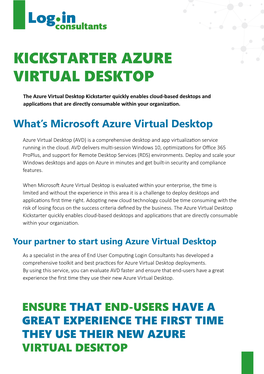 Kickstarter Azure Virtual Desktop