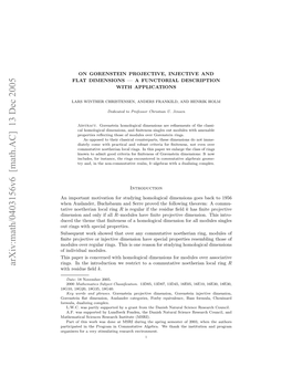 Arxiv:Math/0403156V6