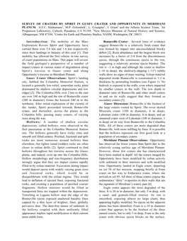 Survey of Craters by Spirit in Gusev Crater and Opportunity in Meridiani Planum. A.F.C