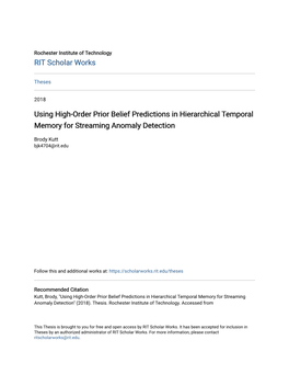 Using High-Order Prior Belief Predictions in Hierarchical Temporal Memory for Streaming Anomaly Detection