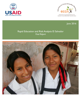 Rapid Education and Risk Analysis El Salvador Final Report CONTENTS