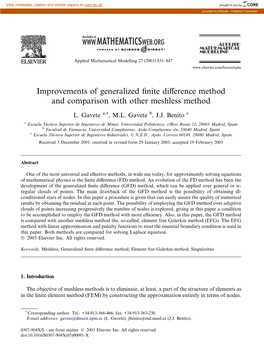 Improvements of Generalized Finite Difference Method And