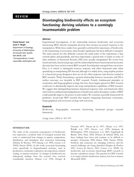 Disentangling Biodiversity Effects on Ecosystem Functioning: Deriving Solutions to a Seemingly Insurmountable Problem