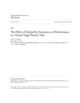 The Effect of Telepathic Assistance on Performance in a Visual Target-Search Task" (2002)