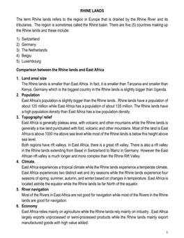 Geography Rhine Lands
