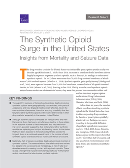 The Synthetic Opioid Surge in the United States Insights from Mortality and Seizure Data