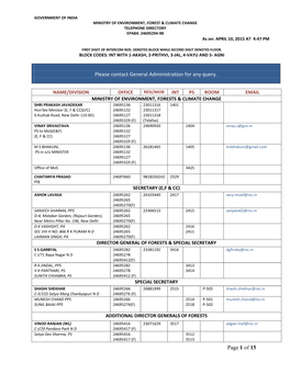 Page 1 of 15 Please Contact General Administration for Any Query