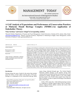 A GAP Analysis of Expectations And
