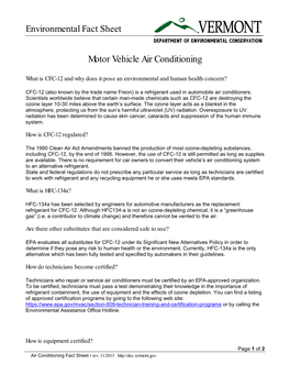 Air Conditioning in an Motor Vehicle