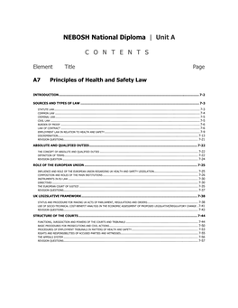 Principles of Halth and Safety