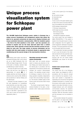 Unique Process Visualization System for Schkopau Power Plant S