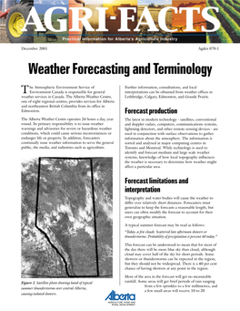 Weather Forecasting and Terminology