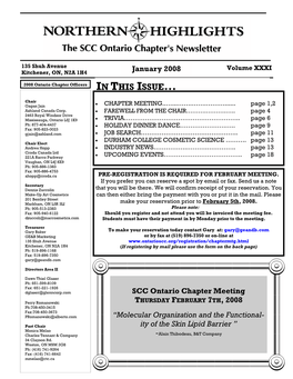 2008 2008 Ontario Chapter Officers in THIS ISSUE