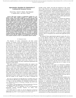 Approximation Algorithms for Optimization of Combinatorial