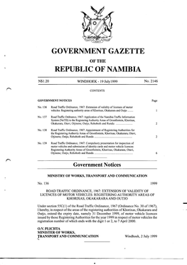 Government Gazette Republic of Namibia