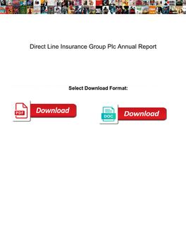 Direct Line Insurance Group Plc Annual Report