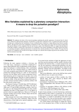 Mira Variables Explained by a Planetary Companion Interaction: a Means to Drop the Pulsation Paradigm?