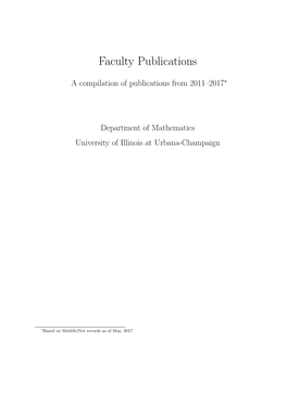 Faculty Publications