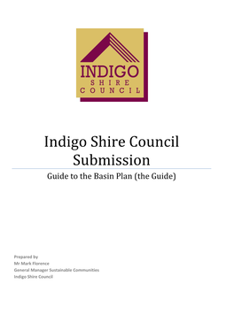 Indigo Shire Council Submission on the Guide to the Basin Plan (The Guide)