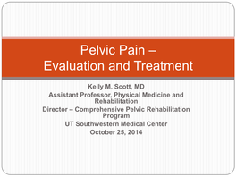 Musculoskeletal Causes of Pelvic Pain