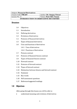 Financial Derivatives and Banking