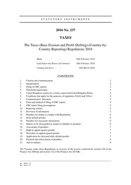 The Taxes (Base Erosion and Profit Shifting) (Country-By-Country