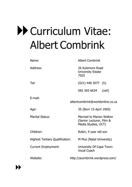 Curriculum Vitae