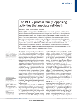 The BCL-2 Protein Family: Opposing Activities That Mediate Cell Death