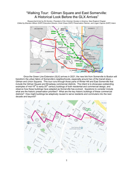 “Walking Tour: Gilman Square and East Somerville: a Historical Look