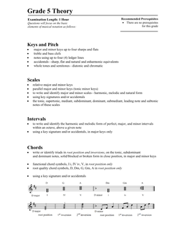 Grade 5 Theory