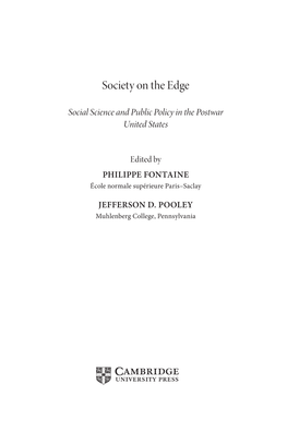 “Introduction: Whose Social Problems?” Society on the Edge