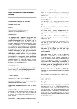 Australian Convict Sites (Australia) Dikötter, F., and Brown, I