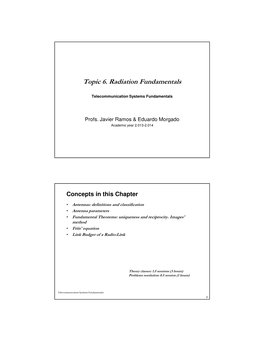 Topic 6. Radiation Fundamentals