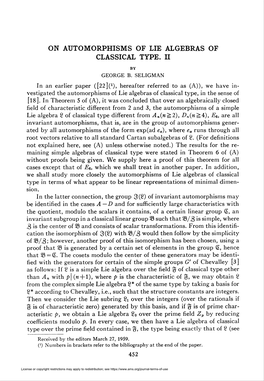 On Automorphisms of Lie Algebras of Classical Type. U