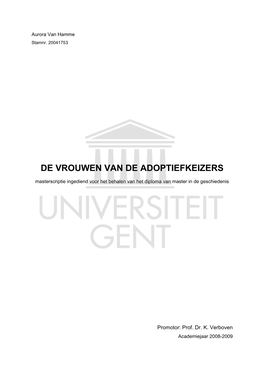 De Vrouwen Van De Adoptiefkeizers