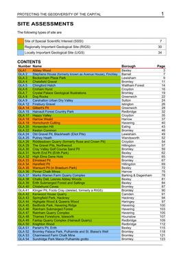 1 Site Assessments