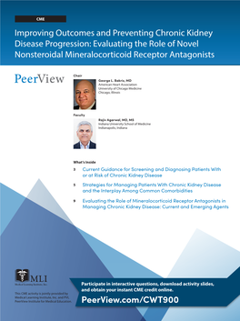 Peerview.Com/CWT900 Improving Outcomes and Preventing Chronic