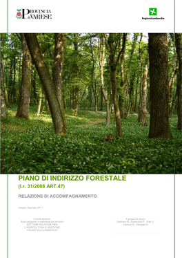 PIANO DI INDIRIZZO FORESTALE (L.R