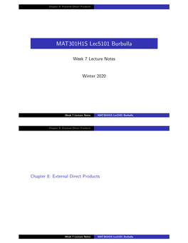 MAT301H1S Lec5101 Burbulla