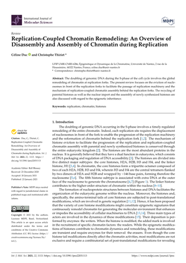 Replication-Coupled Chromatin Remodeling: an Overview of Disassembly and Assembly of Chromatin During Replication