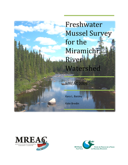 Freshwater Mussel Survey for the Miramichi River Watershed