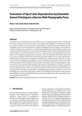 Evaluation of Spot Color Reproduction by Extended Gamut Printing on a Narrow Web Flexography Press