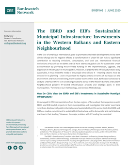 The EBRD and EIB's Sustainable Municipal Infrastructure Investments