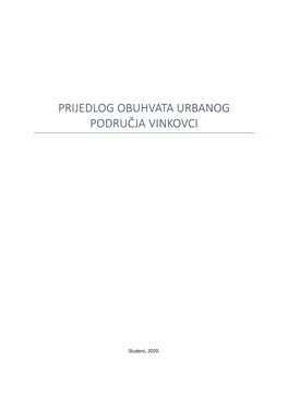 Prijedlog Obuhvata Urbanog Područja Vinkovci