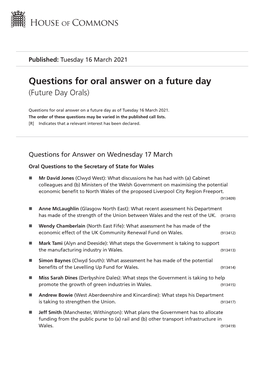 View Future Day Orals PDF File 0.11 MB