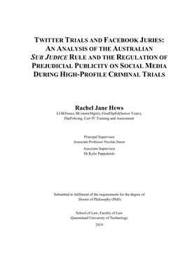 Rachel Jane Hews Thesis