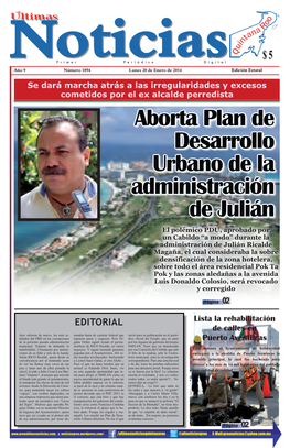 Aborta Plan De Desarrollo Urbano De La Administración De Julián