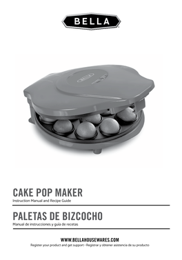 Cake Pop Maker Paletas De Bizcocho