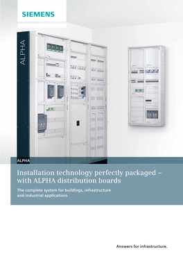 With ALPHA Distribution Boards