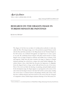 Research on the Dragon Image in Turkish Miniature Paintings